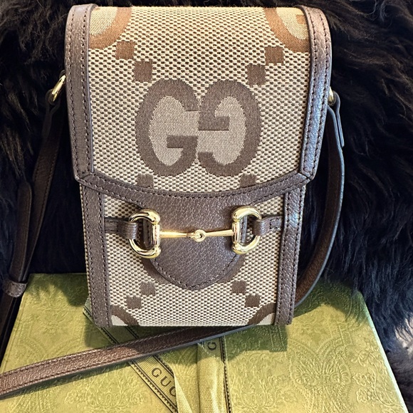 Gucci Horsebit 1955 Jumbo GG mini bag in Perfect Condition - Picture 1 of 9